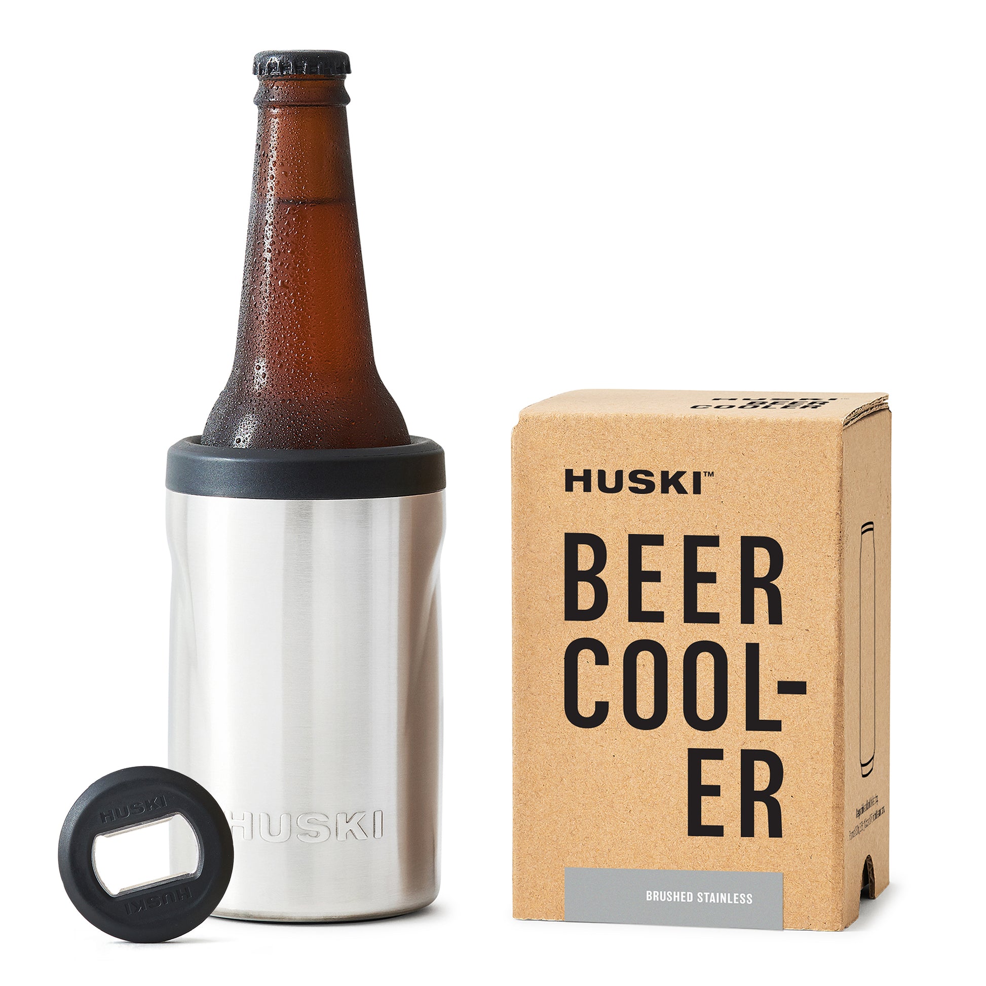 NEW 12OZ (3 PIECE) BEER BOTTLE COOLER + BOTTLE OPENER & KOOZIE